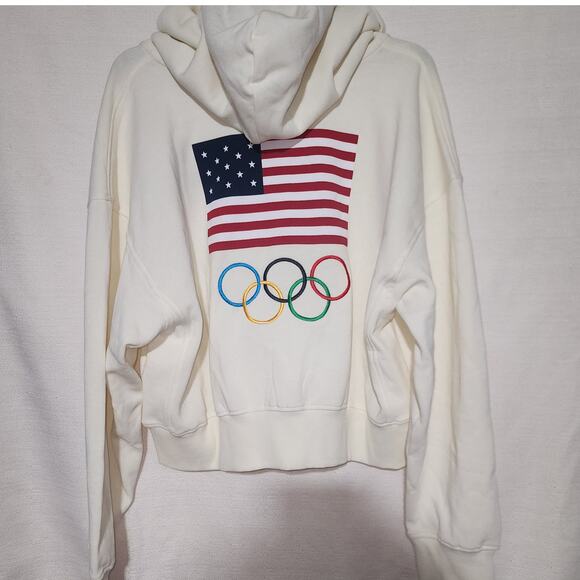 United states bug bunny white women's crop top hoodie XL - Picture 6 of 6